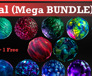 Crystal Materials (Mega Bundle-16 Material) - SBsar - Maps - VOL 01