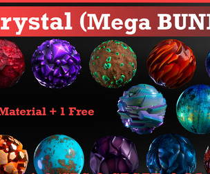 Crystal Materials (Mega Bundle-16 Material) - SBS & SBsar & Maps - VOL 02