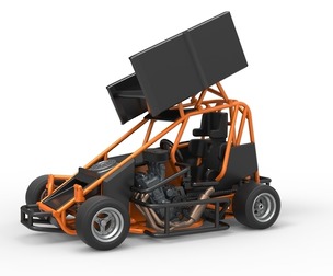Pavement Winged 600 Micro sprint car 1:25