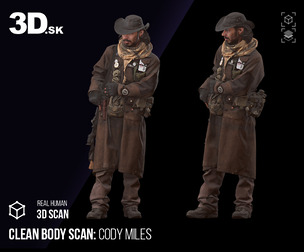 Clean Body Scan | 3D Model Cody Miles Army Stalker