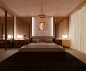 3D Bedroom Model Modern and Cozy Interior Scene