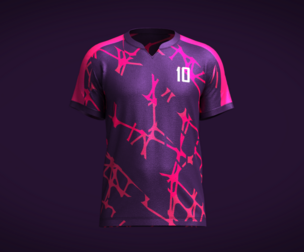 Mens Soccer Hot Pink and Purple Jersey Player-10 | Marvelous | Blender