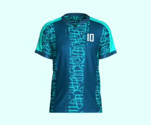 Mens Soccer Dark Ocean Blue Jersey Player-10 | Marvelous | Blender