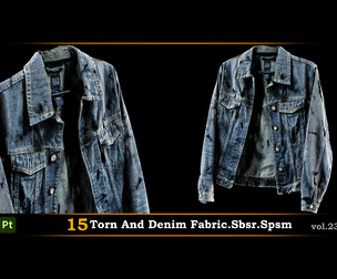 15 Torn & Denim Fabric. SBSR. SPSM.Vol23