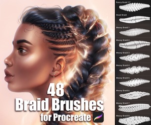 Braids - Brushes for Procreate