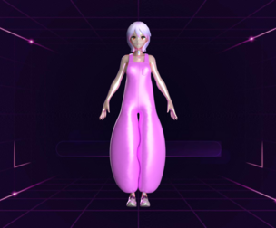 Girls Meta Fashion Dress | Marvelous | Blender