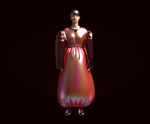 Girls Outdoor Dress-NFT In Low Poly | Marvelous | Blender