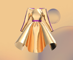 Metal Power Dress | Marvelous | Blender