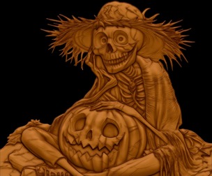 The Grinning Halloween Skeleton 3D print model