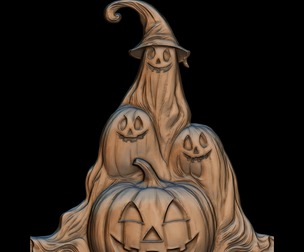 The Halloween Grinning Spirits 3D print model