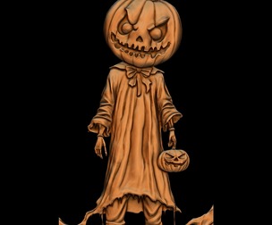 The Halloween Wandering Pumpkin 3D print model