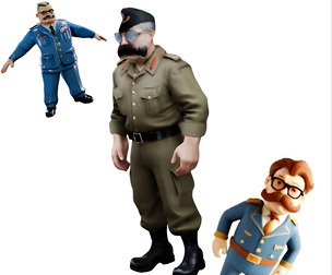 Cartoon General Figurine Set