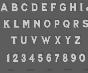 Milkstore font | letters | alphabet 3D printable