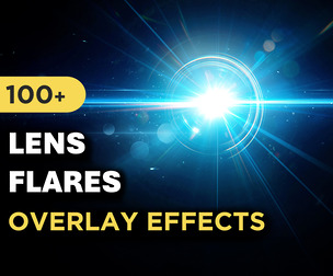 100+ Lens Flare Lights Overlay Effects