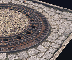 Manhole cover texture