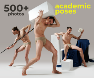 500+ Academic Male Poses - Reference Image