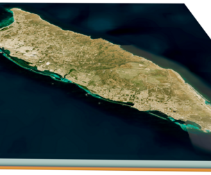 Aruba island full 3d model terrain