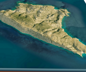 Gavdos island 3d model terrain
