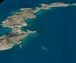 Ponza island 3d model terrain