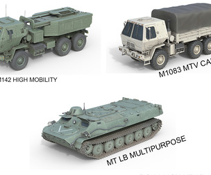 5 Military Vehicles Collection V22 3D Model