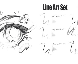 Line Art Brushes for Clip Studio Paint by elizmil