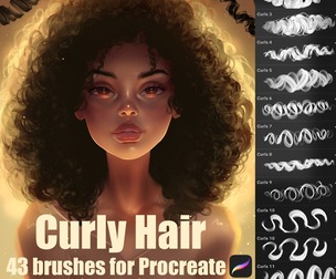 Curly Brushes for Procreate