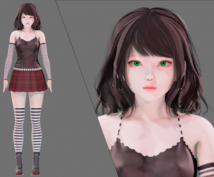 Emo Clothing 0001 - UE5 - Unity - Blender - Animated