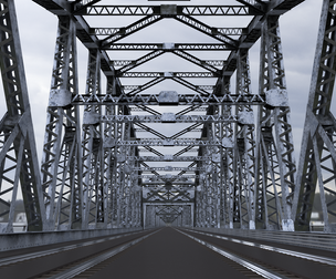 Multi-span Rail cum Road Bridge