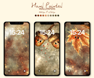 Autumn WALLPAPERS || Hand Painted Wallpapers || Android & iOS