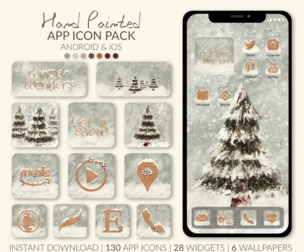 Winter Vibes APP ICON PACK || Hand Painted Icons, Widgets, Wallpapers || Android & iOS