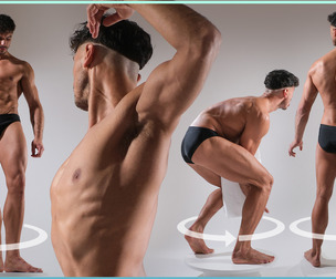 A Man - Turnaroud Poses - Reference Photo Pack For Artists 800 JPEGs noAI