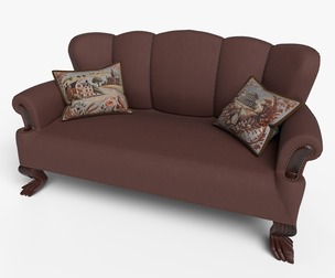 Victorian Leather Sofa "HERITAGE HAVEN"