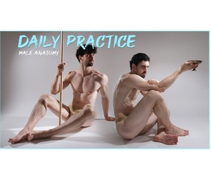 A Daily Practice (Male Anatomy) - Reference Photo Pack For Artists 463 JPEGs noAI