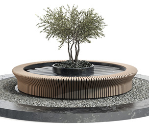 Urban Furniture Bench With Plants