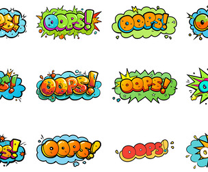 Colorful Comic Text Designs, Text effect cartoon style, Vector EPS