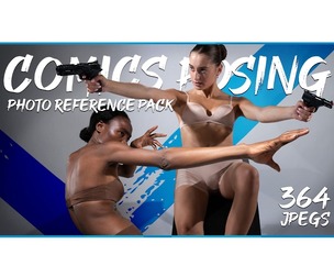 Comics Poses (Women) - Reference Photo Pack 364 JPEGs noAI