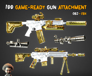 100 Game-Ready Gun Attachments - Vol 02
