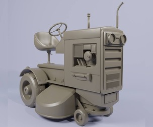 Industrial tractor-Low-poly 3D models