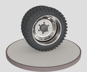 Double wheel with desk