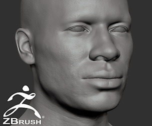 Average Black Male Head Basemesh