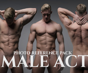 A Male Act - Reference Photo Pack For Artists 810 JPEGs noAI
