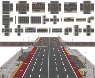 Road Pack Set 01/LowPoly/GameReady