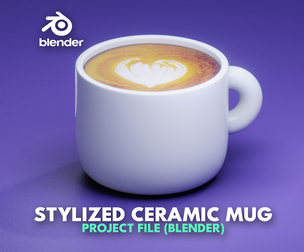 Stylized Ceramic Mug - Project File Blender