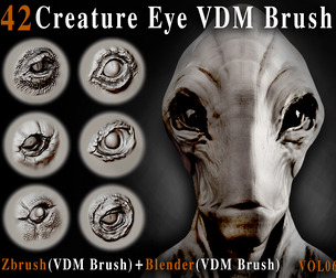 42 Creature Eye VDM Brush - For ZBrush & Blender - Vol06