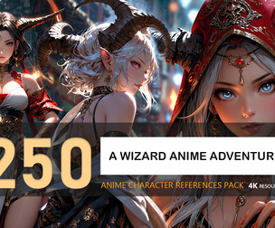 A Wizard Anime Adventure-4K-Anime Character References Pack