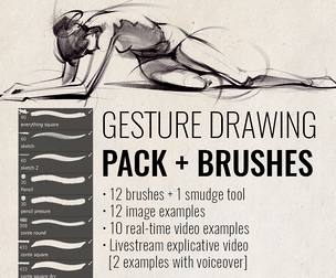 Gesture Drawing Pack [Brushes + Videos + recorded Livestream]