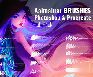 Aalmaluar Brushes - Photoshop and Procreate - full pack