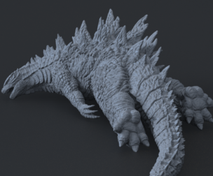 Godzilla (2014) Dead Pose for 3D Print
