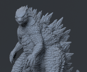 Godzilla (2014) Angry Pose for 3D Print