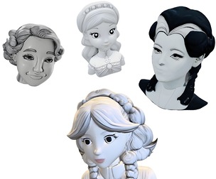 Stylized Female Character Bust Collection